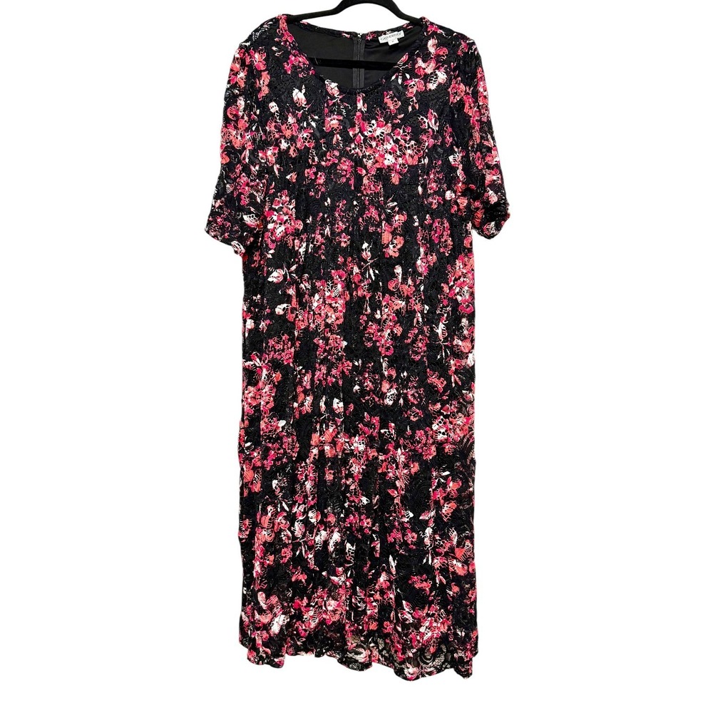 Catherines‎ Romantic Goth Lace Midi Dress Women Size 3X Fairycore Old Money Chic